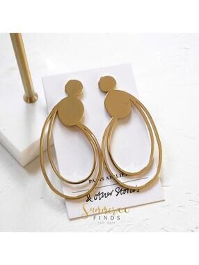 & Other Stories Duo Drop Wire Earrings